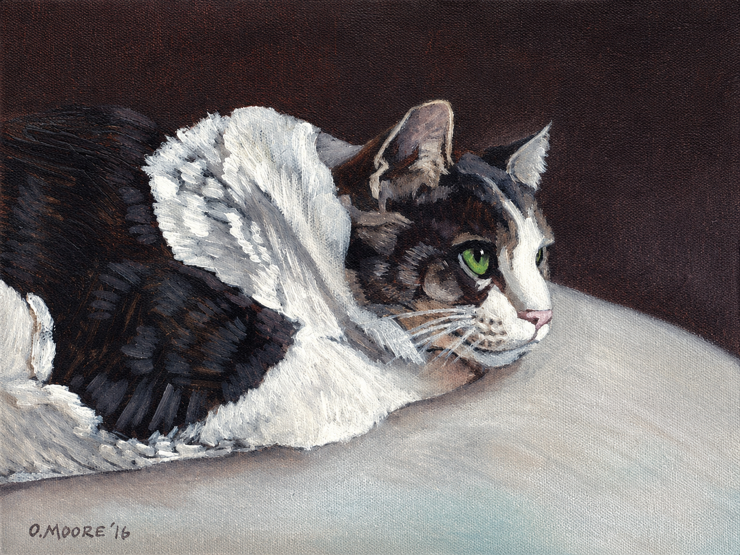 Custom Cat Pet Portrait on Canvas - Multiple Sizes