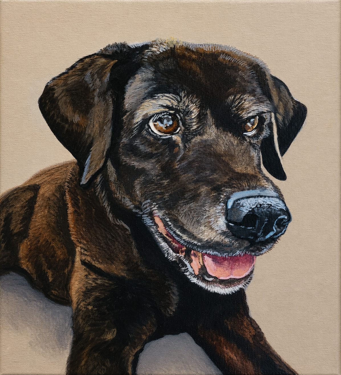 Custom Dog Pet Portrait on Canvas - Multiple Sizes Available