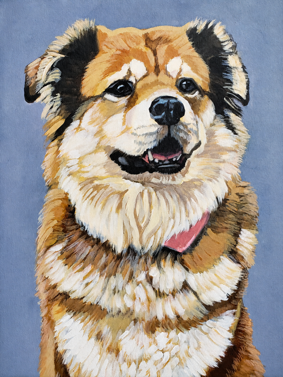 Custom Dog Pet Portrait on Canvas - Multiple Sizes Available