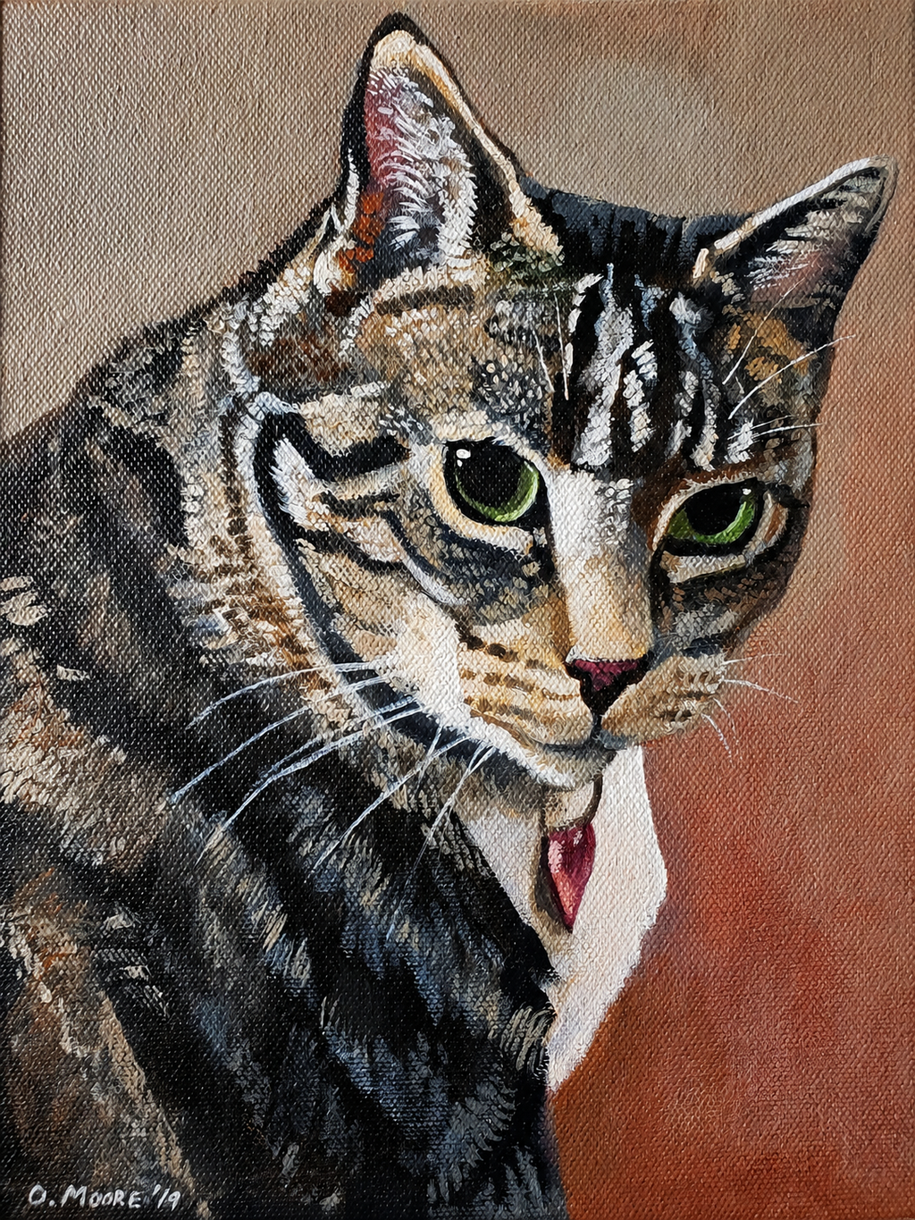 Custom Cat Pet Portrait on Canvas - Multiple Sizes