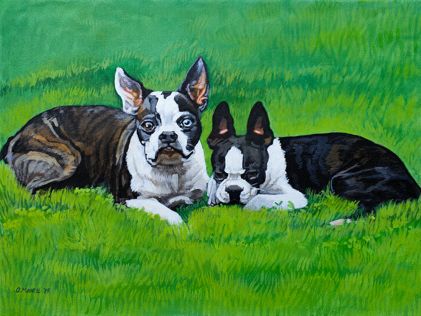 Custom Dog Pet Portrait on Canvas - Multiple Sizes Available