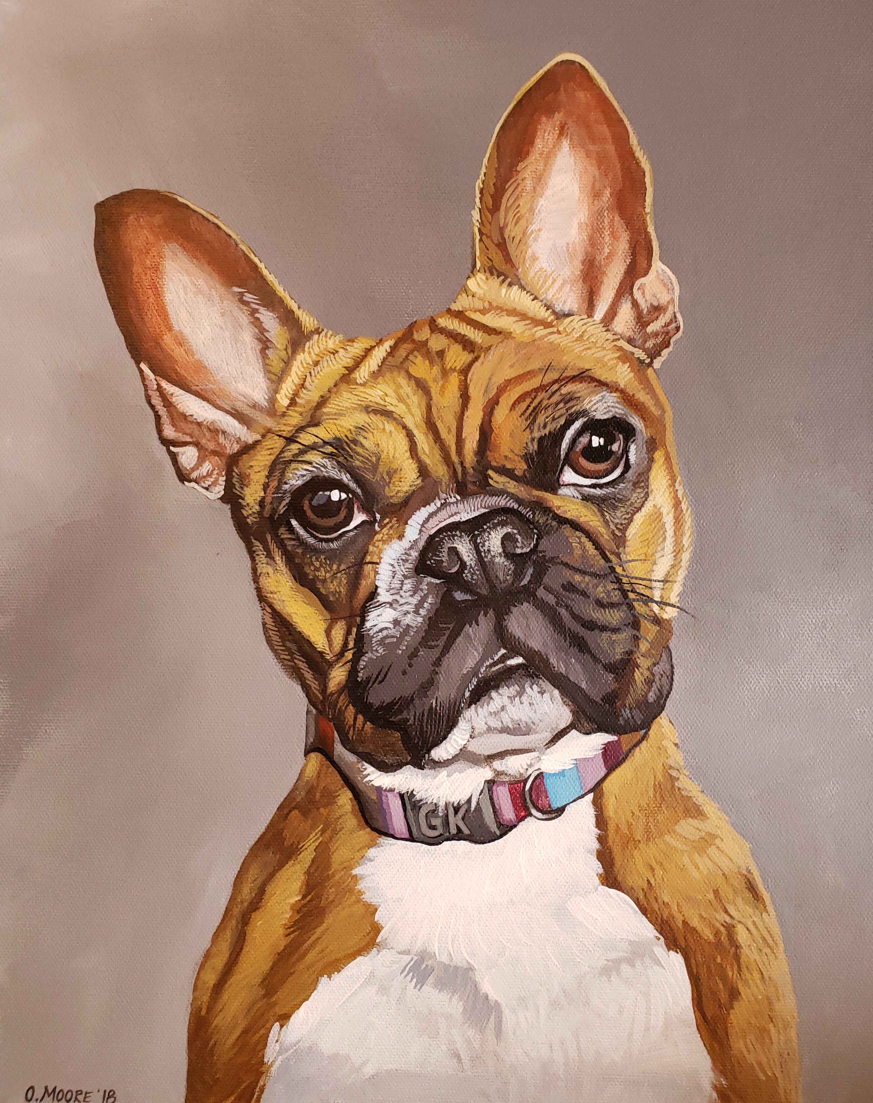 Custom Dog Pet Portrait on Canvas - Multiple Sizes Available