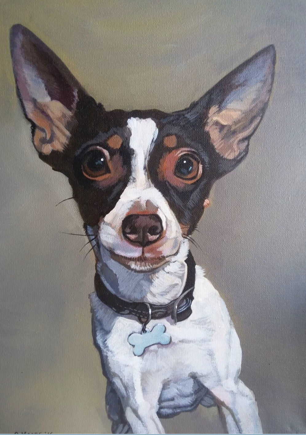 Custom Dog Pet Portrait on Canvas - Multiple Sizes Available