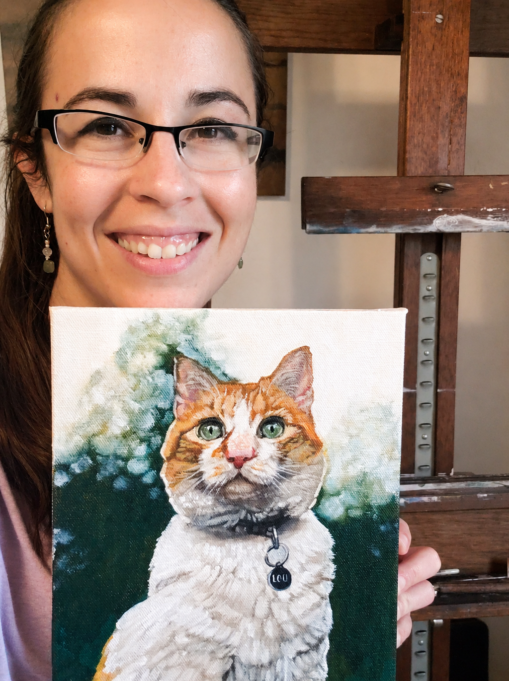 Custom Cat Pet Portrait on Canvas - Multiple Sizes