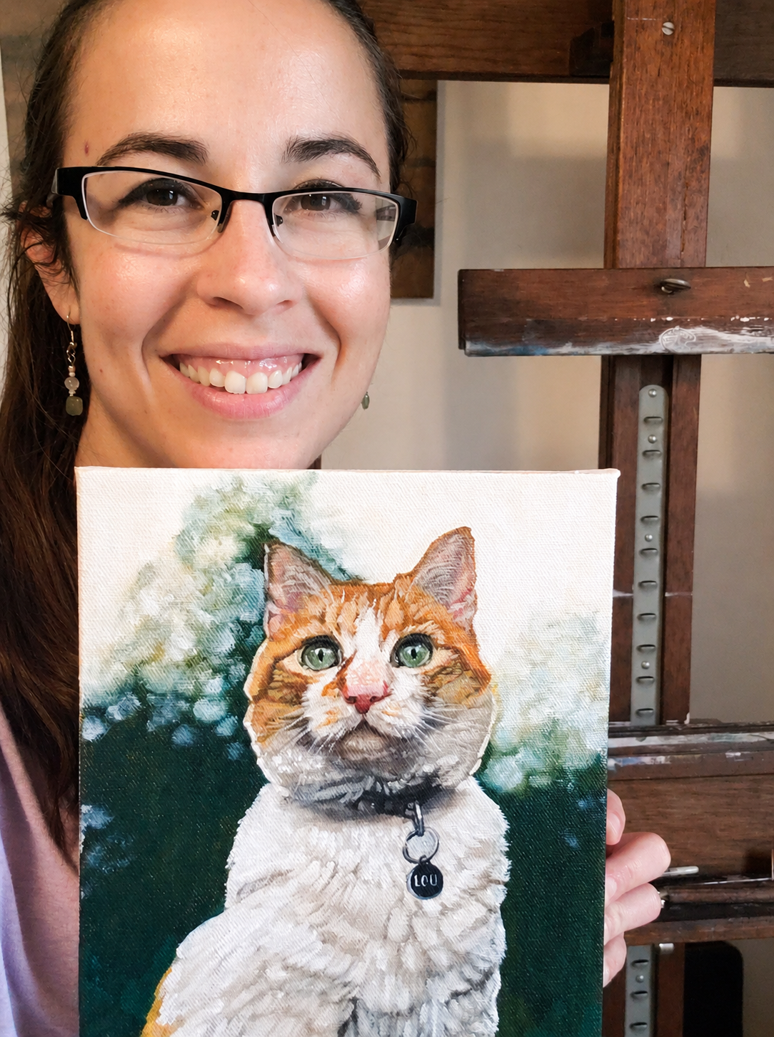 Custom Cat Pet Portrait on Canvas - Multiple Sizes